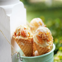 No-churn peach & ginger ice cream