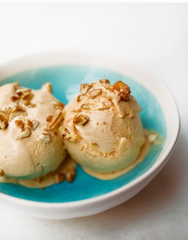 No-churn salted caramel bourbon ice cream