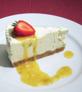 No-cook citrus cheesecake with lime drizzle