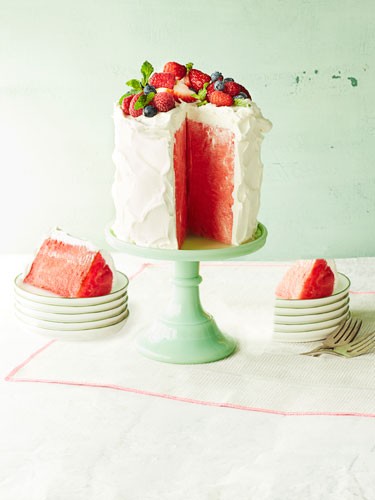 No-cook watermelon "cake"