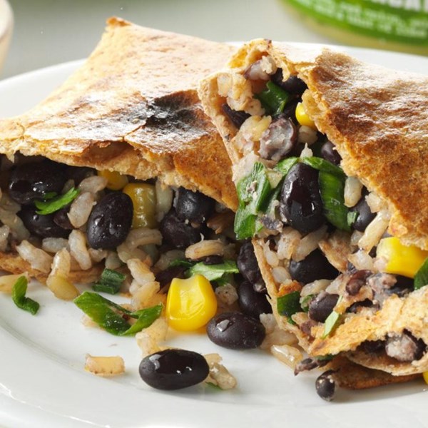 No-fry black bean chimichangas