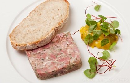 No-fuss gammon terrine with piccalilli and spelt bread