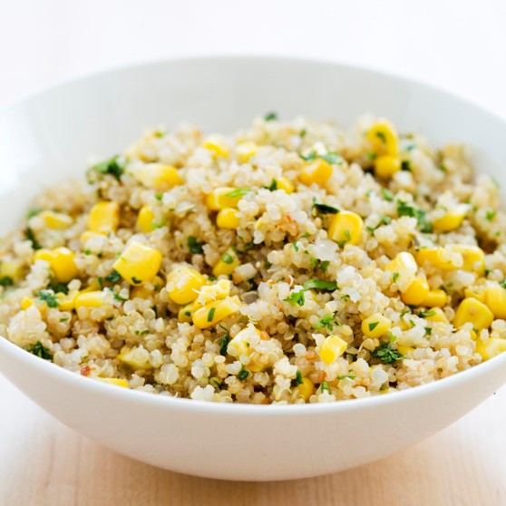 No-fuss quinoa with corn and jalapeños