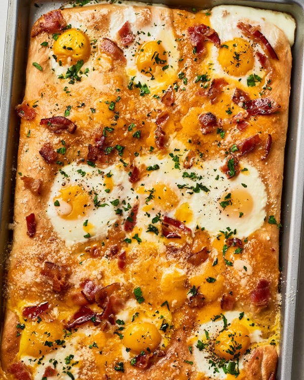 No-knead breakfast focaccia 