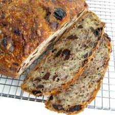No-knead chocolate-cherry pecan bread