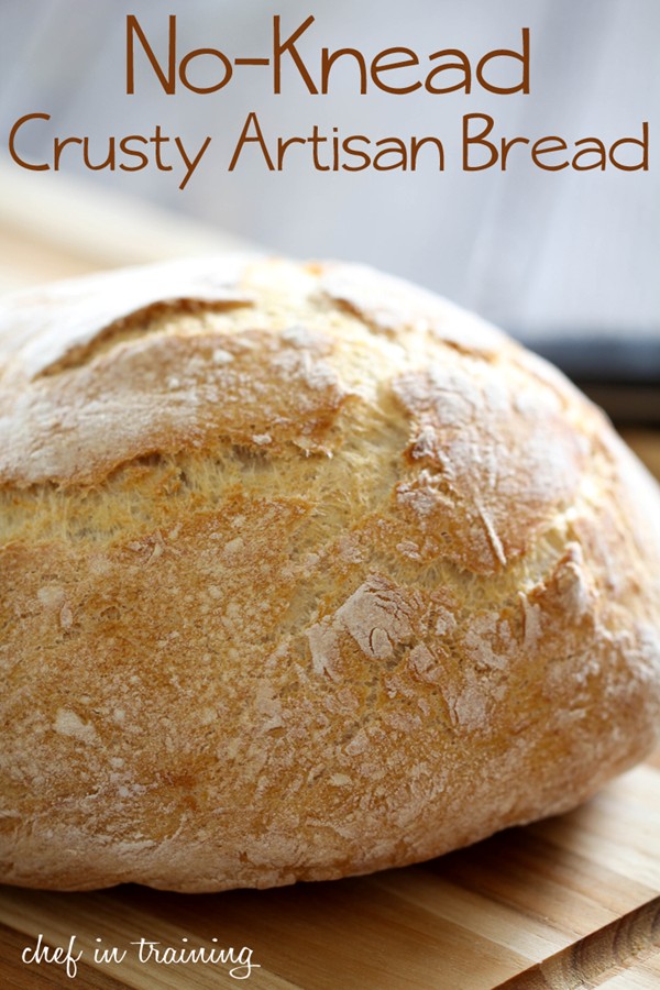 No-knead crusty artisan bread