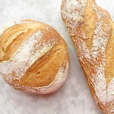No-knead crusty white bread