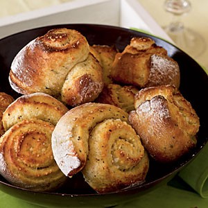 No-knead overnight Parmesan and thyme rolls