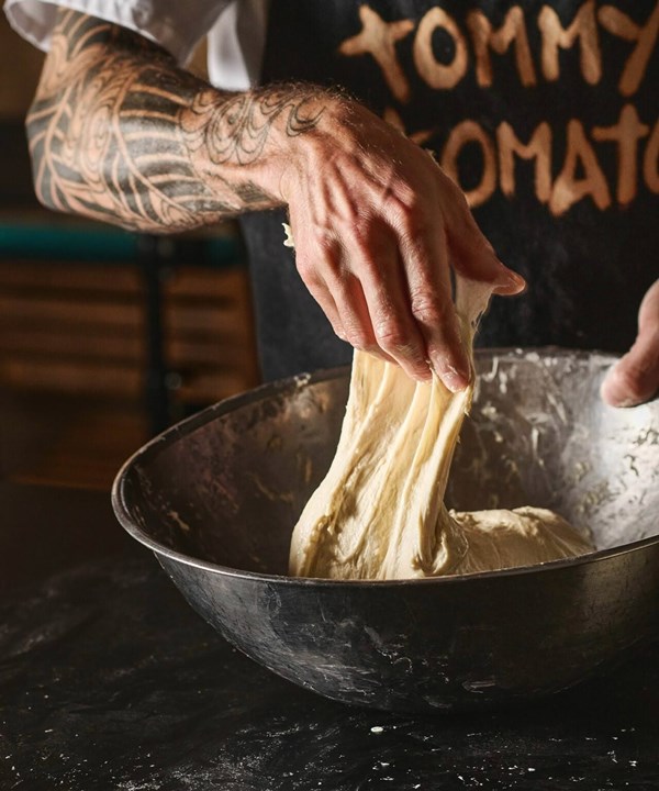 No-knead pizza dough [Tom Kirton, aka Tommy Tomato]