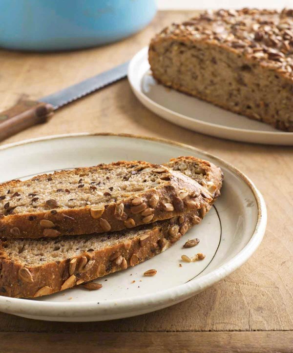 No-knead pumpkin-sunflower seed bread