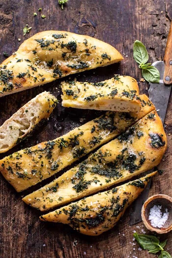 No-knead rosemary garlic Parmesan bread