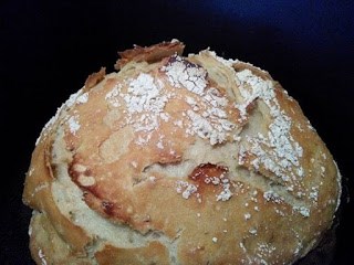 No knead rosemary garlic peasant bread