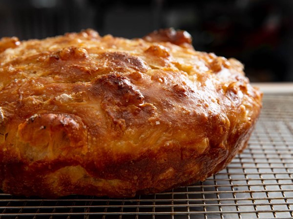 No-knead skillet focaccia
