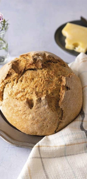 No-knead sourdough spelt boule or einkorn boule