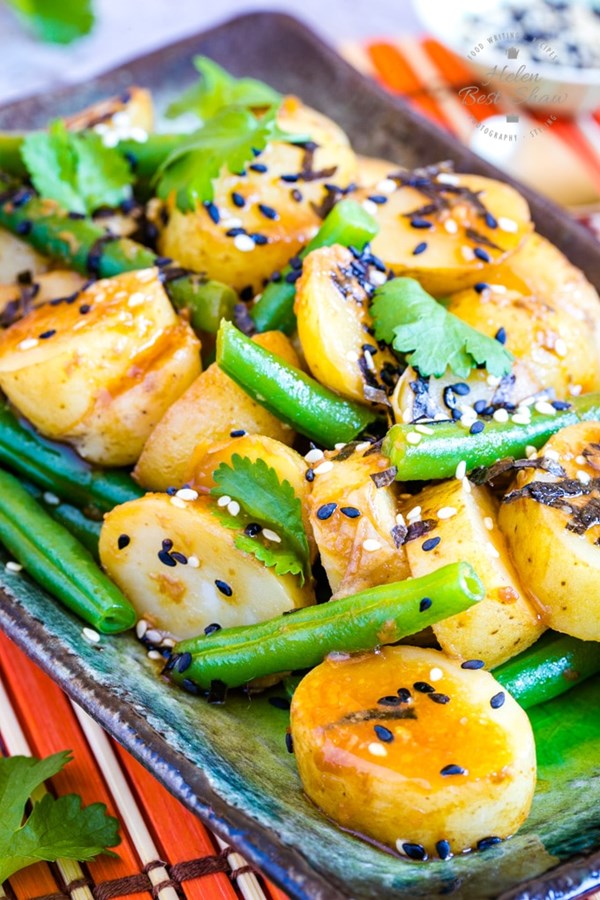 No-mayonnaise miso potato salad