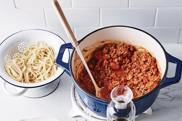 No-waste tomato and sausage Bolognese