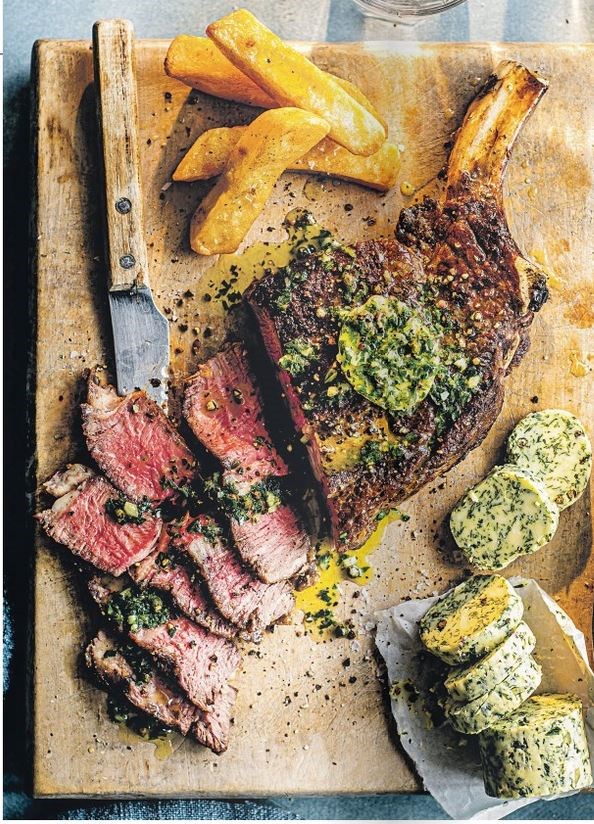 No.1 seared côte de boeuf with herb butter