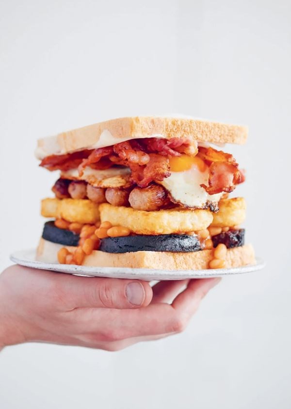 No.14 The whole fry up in a sandwich sandwich