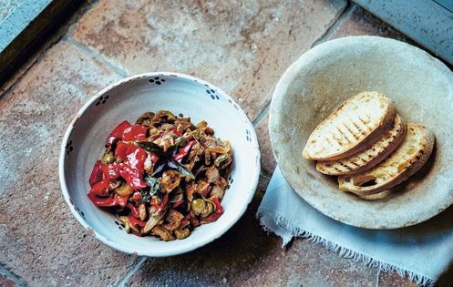 Nonna Dora's aubergine salad (Caponata)