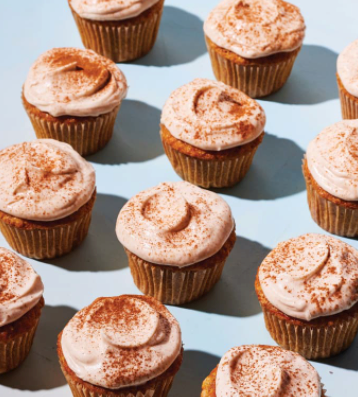 Nonnie’s best-ever carrot cupcakes with cinnamon cream cheese frosting