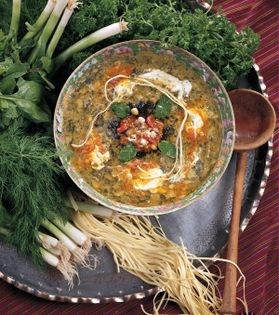 Noodle soup (Osh-e reshteh)