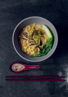 Noodles with miso and coconut milk