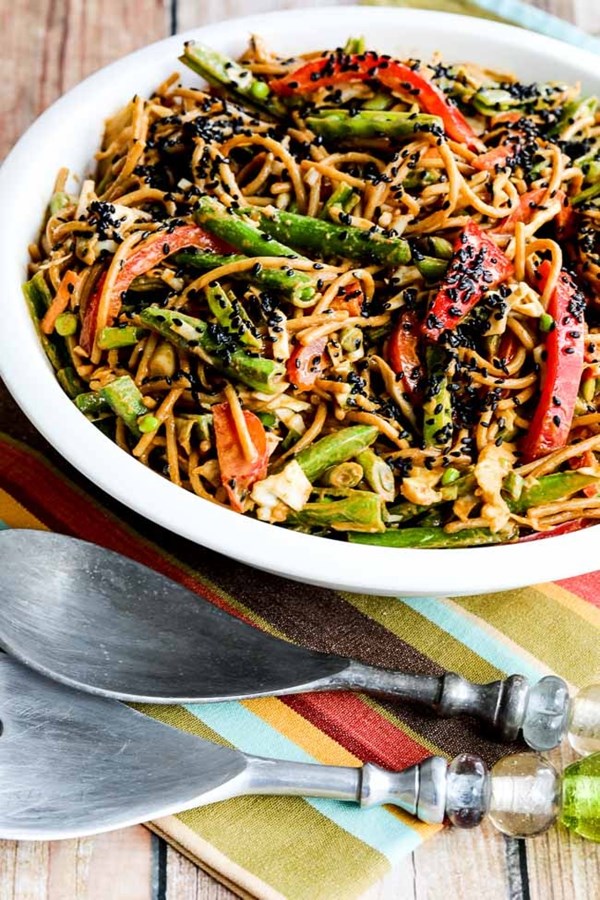 Noodles with peanut sauce