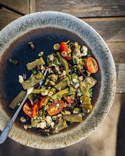 Nopalito bean salad