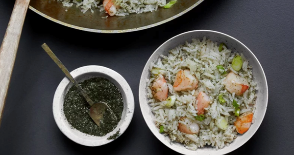 Nori-and-shrimp fried rice