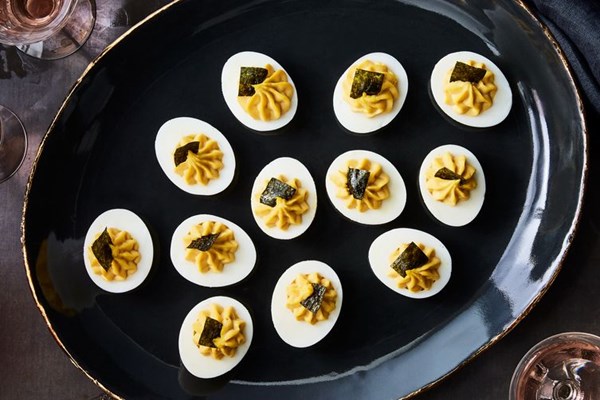 Nori deviled eggs 
