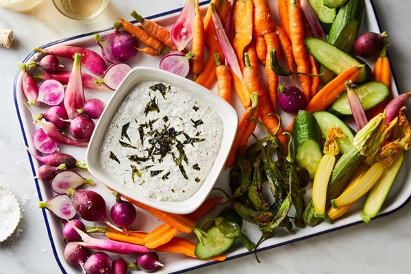 Nori sour cream dip