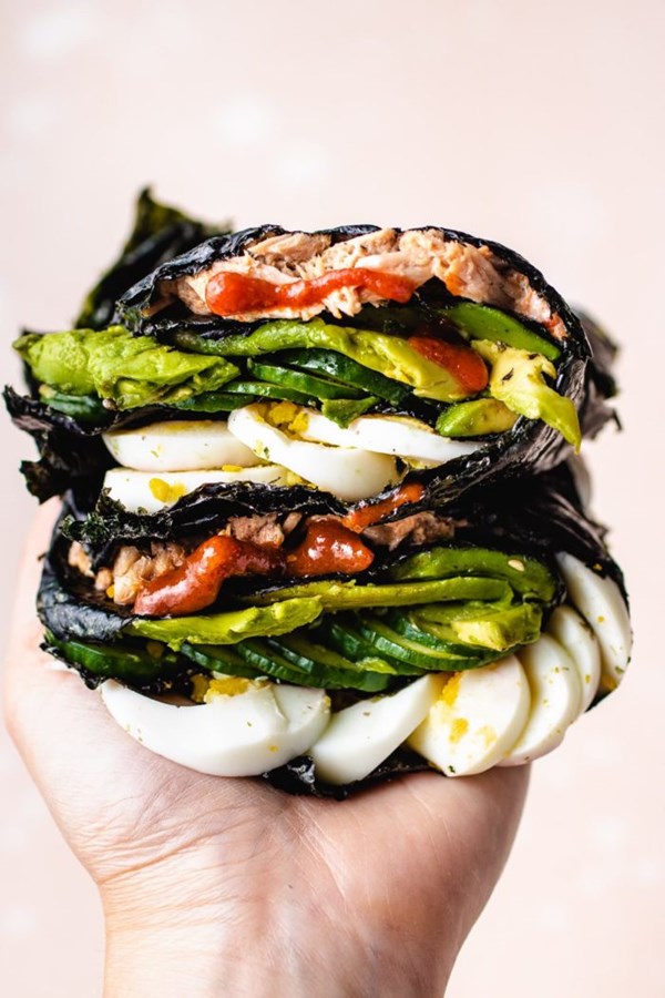Nori sushi wraps with canned tuna