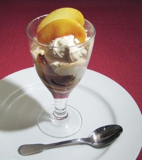 Normandy cider syllabub with roast apples