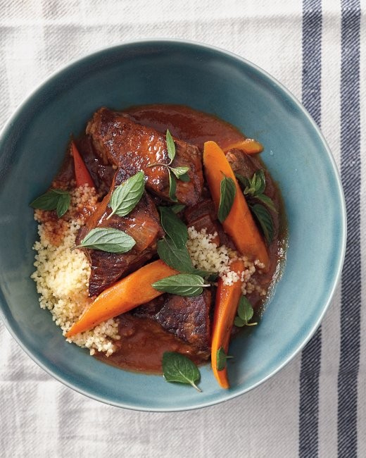 North African beef-and-carrot stew with mint