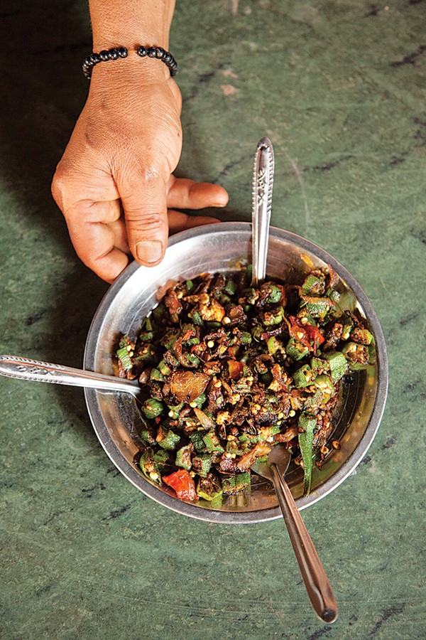 North Indian okra stir-fry (Bhindi masala)