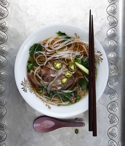 Northern Vietnamese-style beef and rice-noodle soup (Pho bac)