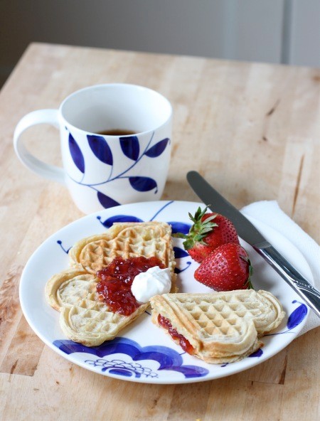 Norwegian heart waffles (Vaffler)