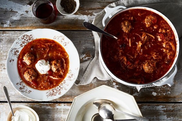 Not your grandmother's cabbage roll soup