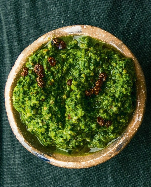 Numbing & spicy Sichuan parsley pesto