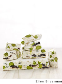 Nut and cherry nougat