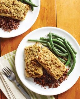 Nut-crusted tofu