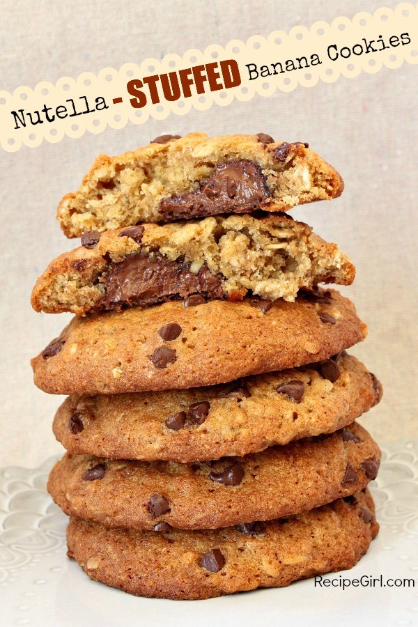 Nutella- filled banana cookies