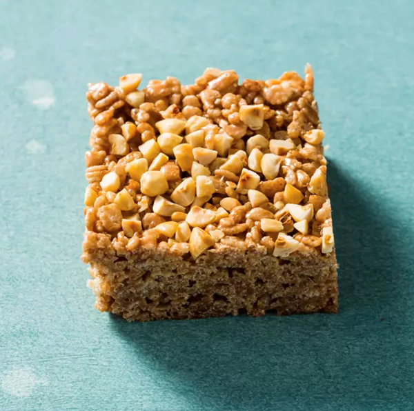 Nutella and hazelnut crispy rice cereal treats