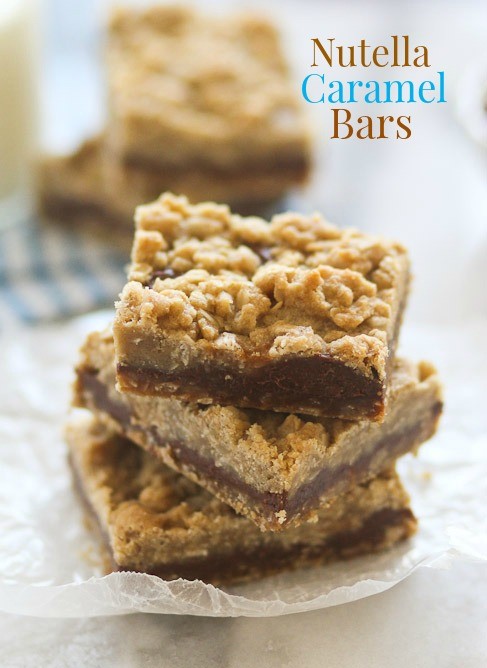 Nutella caramel bars