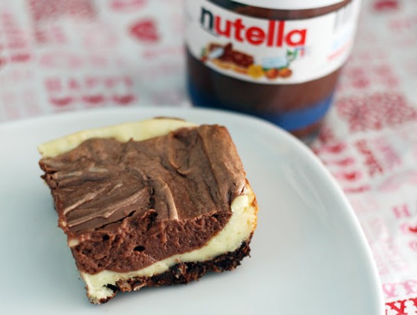 Nutella cheesecake squares