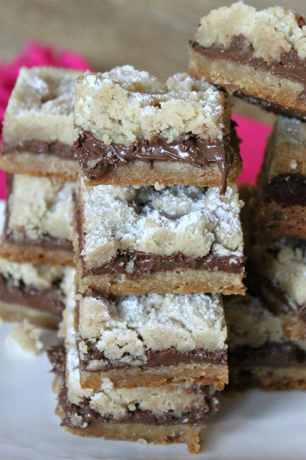 Nutella shortbread bars