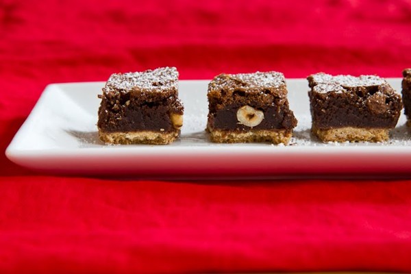 Nutella-shortbread brownies