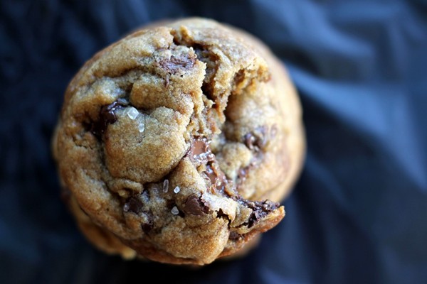 Nutella-stuffed brown butter & sea salt chocolate chip cookies