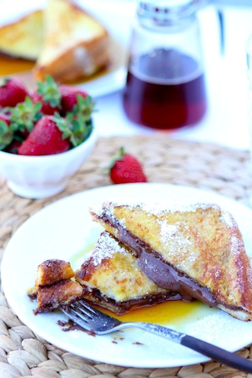 Nutella stuffed French toast