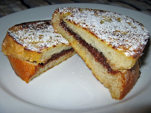 Nutella stuffed French toast